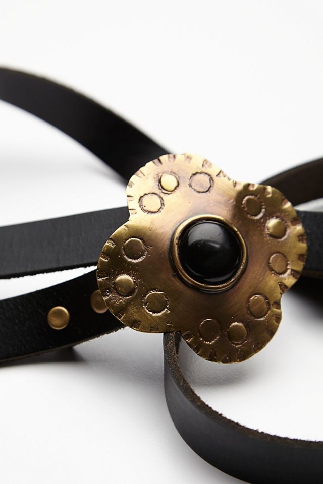 Concho Buckle Skinny Belt #2