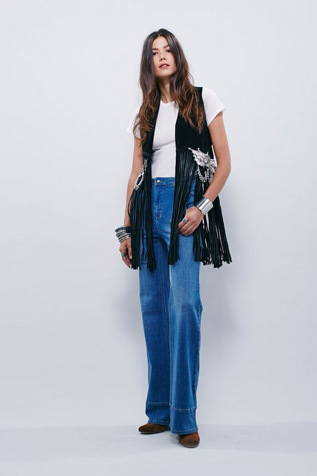 Cascading Coins Suede Vest #4