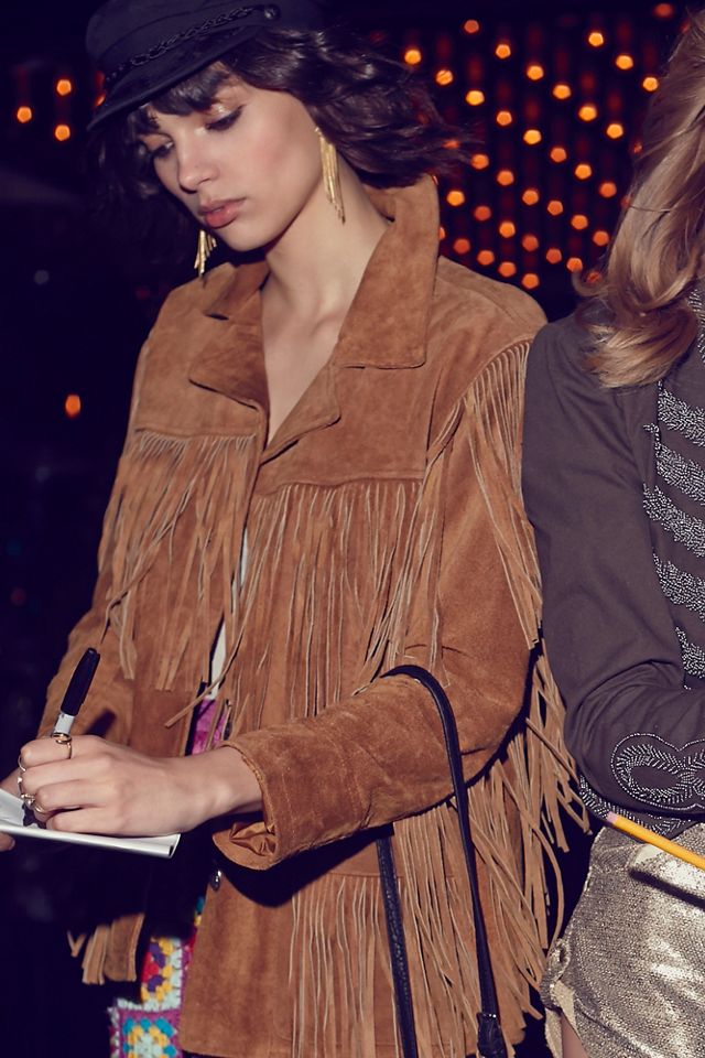 Western Tan Fringe Jacket