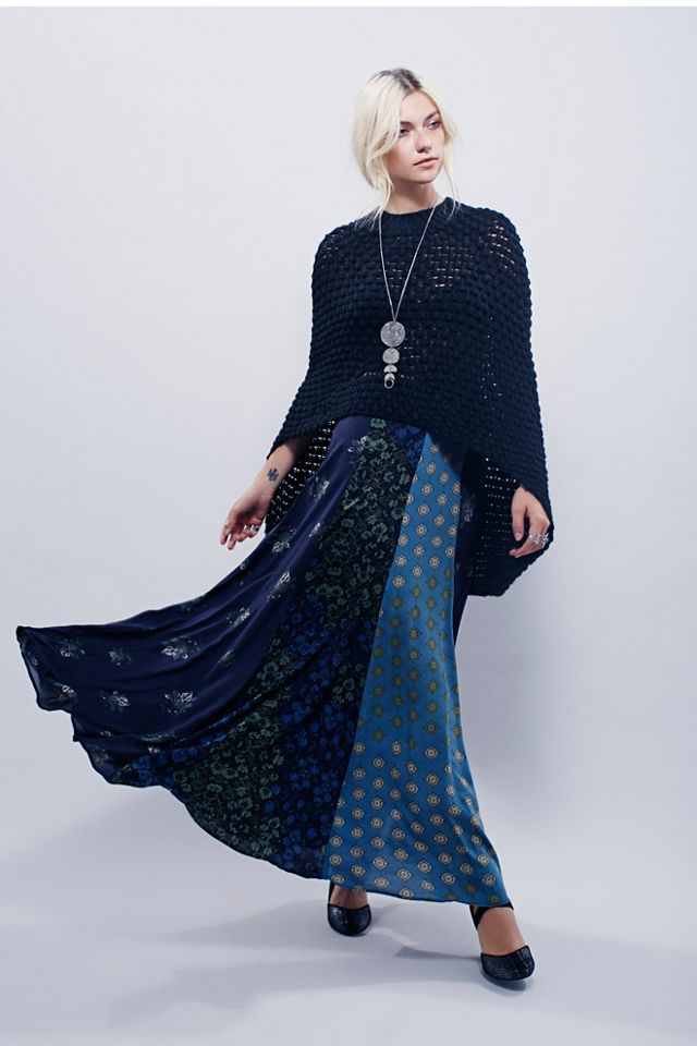 Amazing Technicolor Printed Trumpet Skirt | Free People