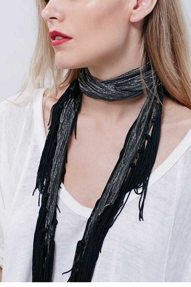 Violet Crush Fringe Scarf #1