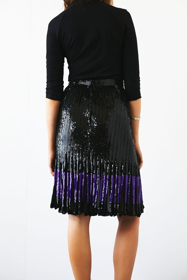 Vintage Black Sequin Skirt #2