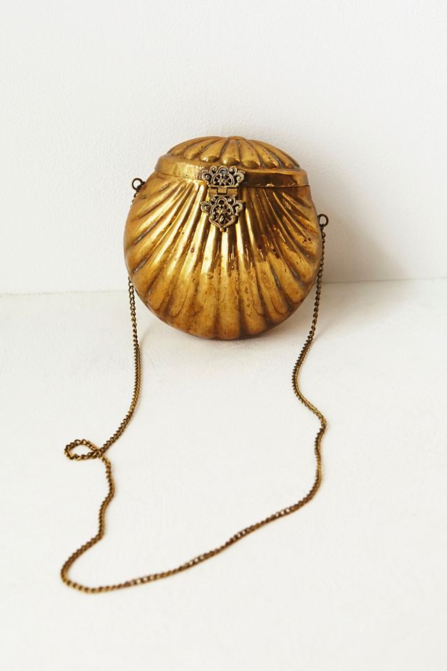 FP Vintage Gold Shell Purse | Free People