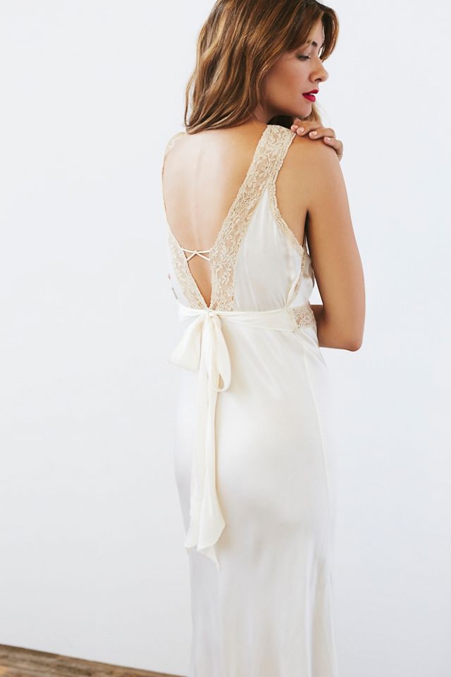 Vintage Lace Maxi Slip Dress #5