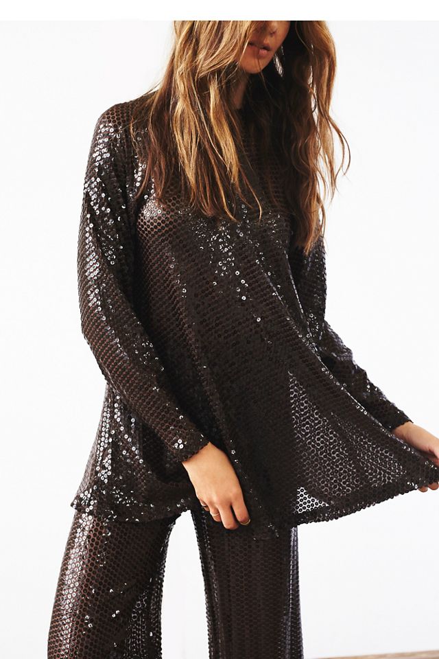 FP Vintage Halston Sequin Pants Suit #3