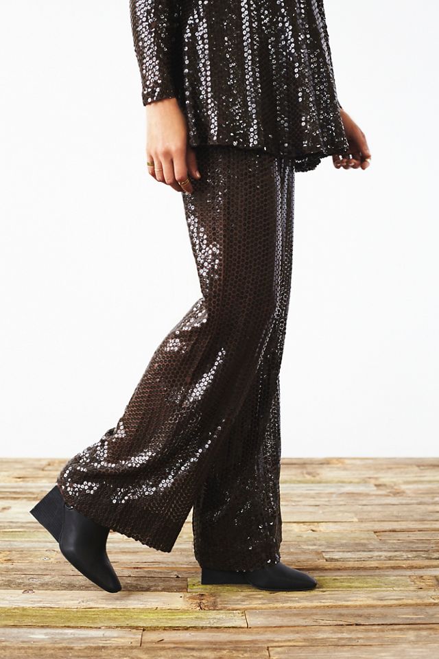 FP Vintage Halston Sequin Pants Suit #4