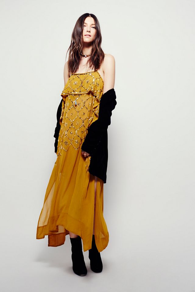 Electric Sky Embellished Maxi #1
