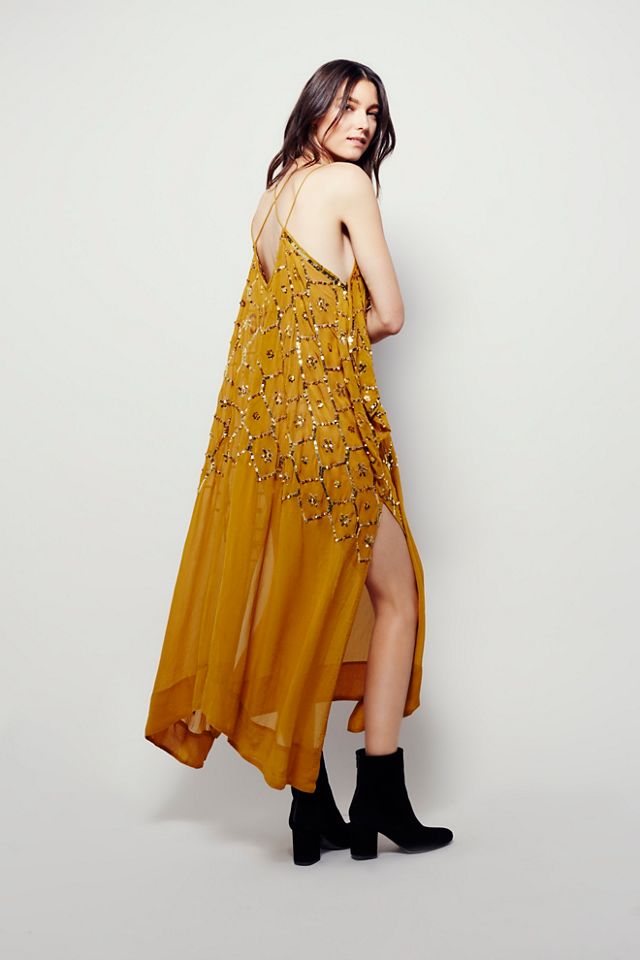 Electric Sky Embellished Maxi #3