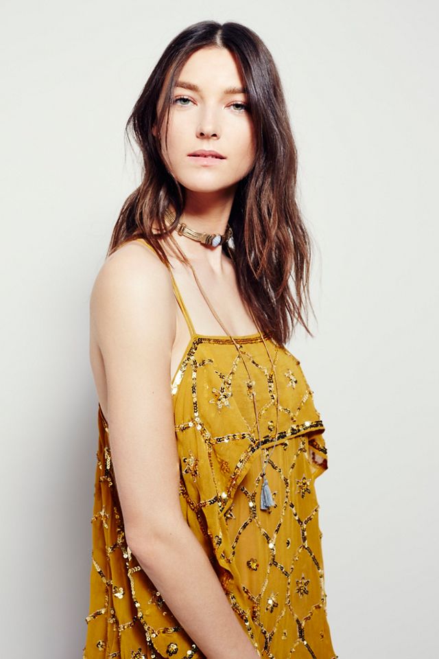 Electric Sky Embellished Maxi #4