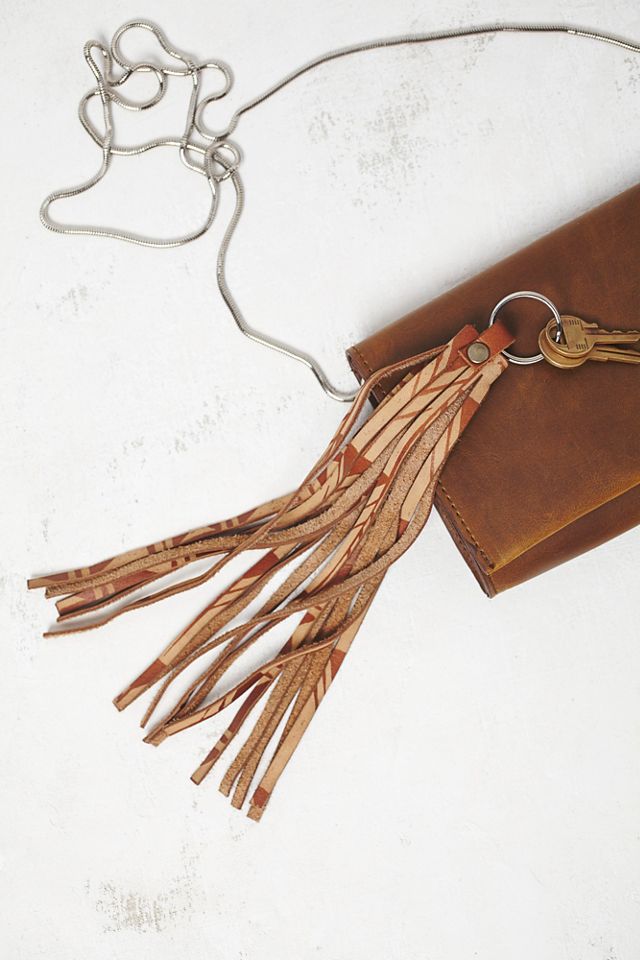 Printed Leather Key Ring | Free People