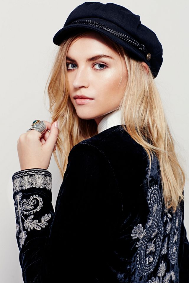 Embroidered Velvet Cropped Jacket #4
