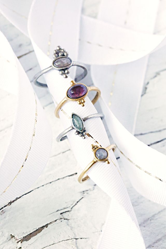 Crystal Friendship Ring Set