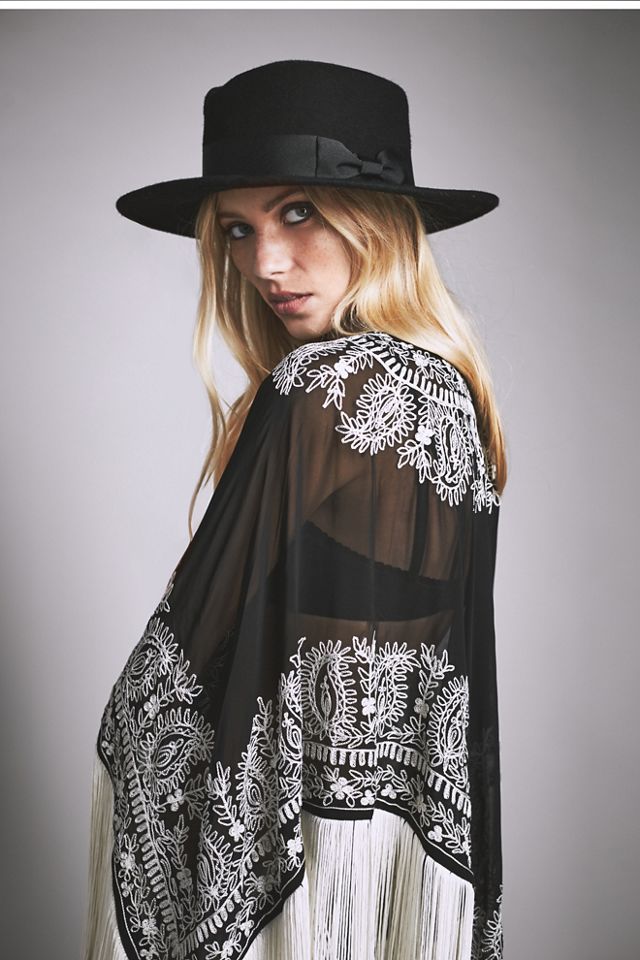 Odyssey Embroidered Fringe Cape #3