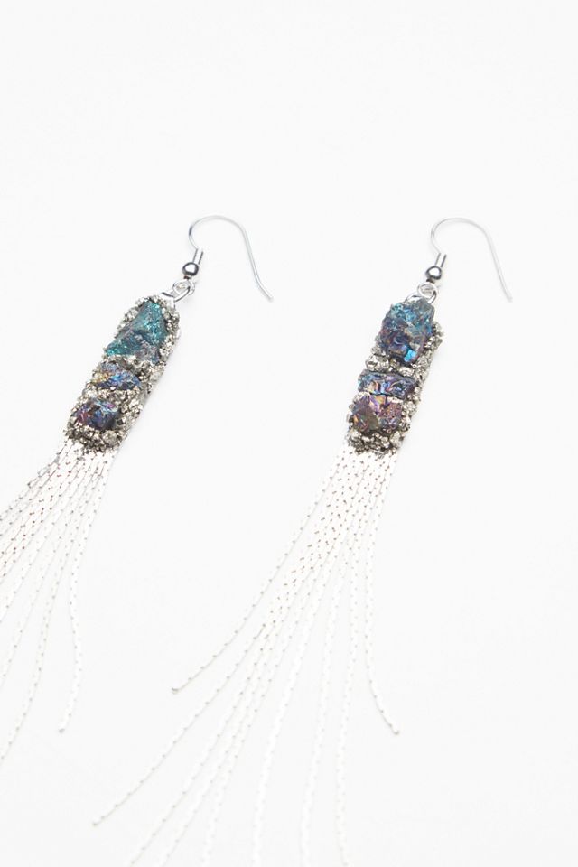 Snake Chain Shoulder Duster Earrings #2
