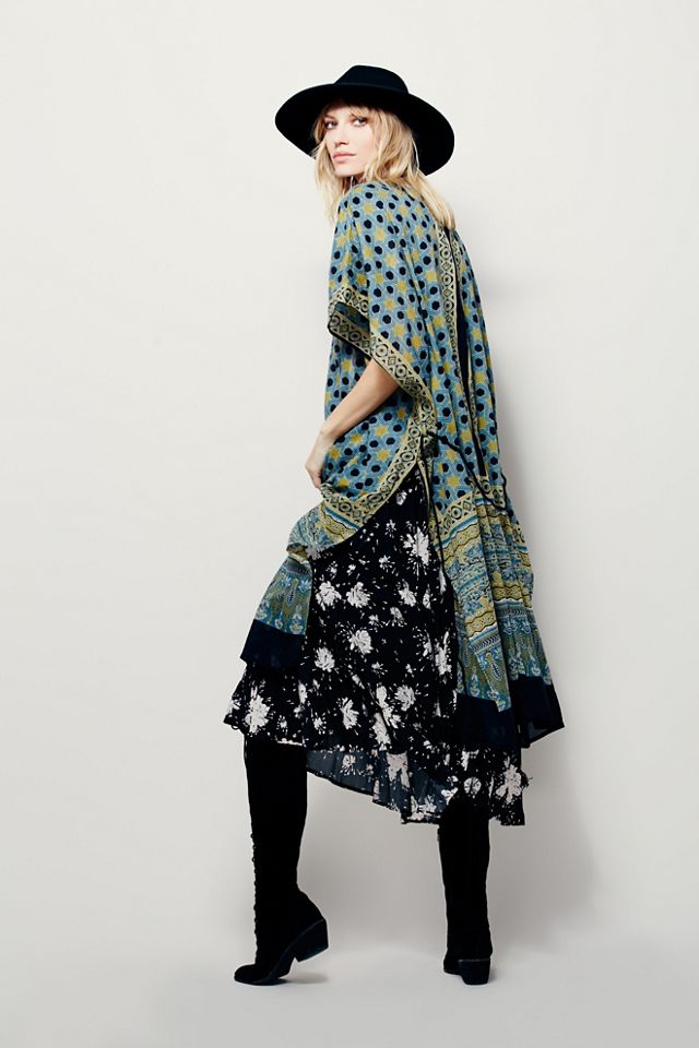 Moon Shadow Print Ruana #2