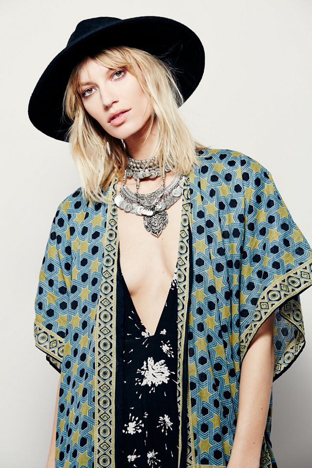 Moon Shadow Print Ruana #3