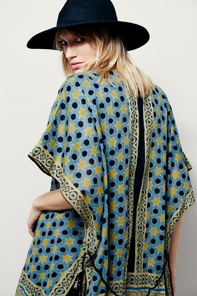 Moon Shadow Print Ruana #4