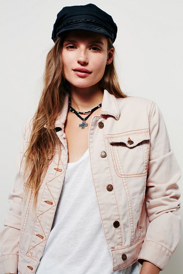 Free people eisenhower denim jacket sale