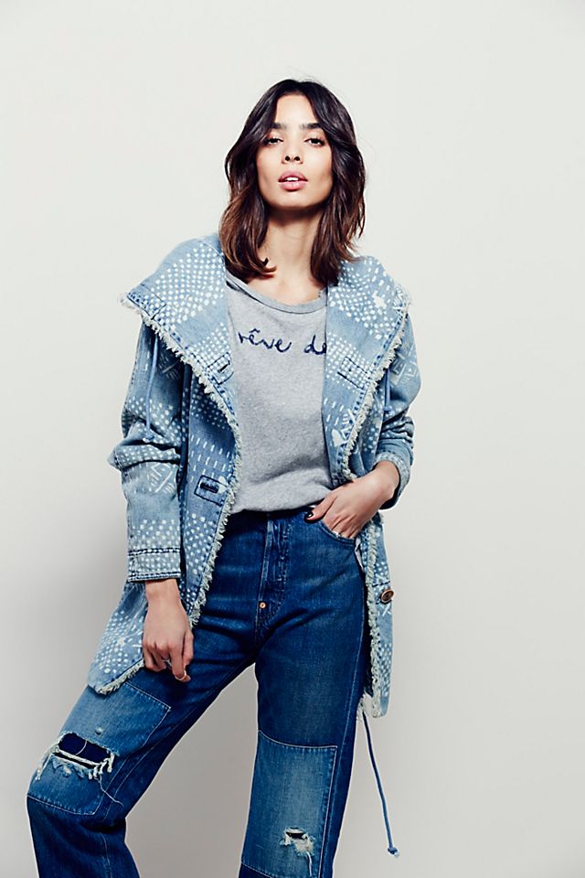 Bleached Chambray Hooded Jacket | Free People
