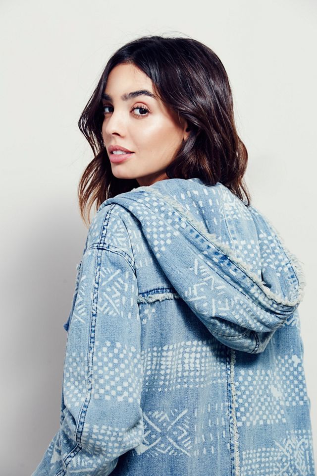 Bleached Chambray Hooded Jacket | Free People