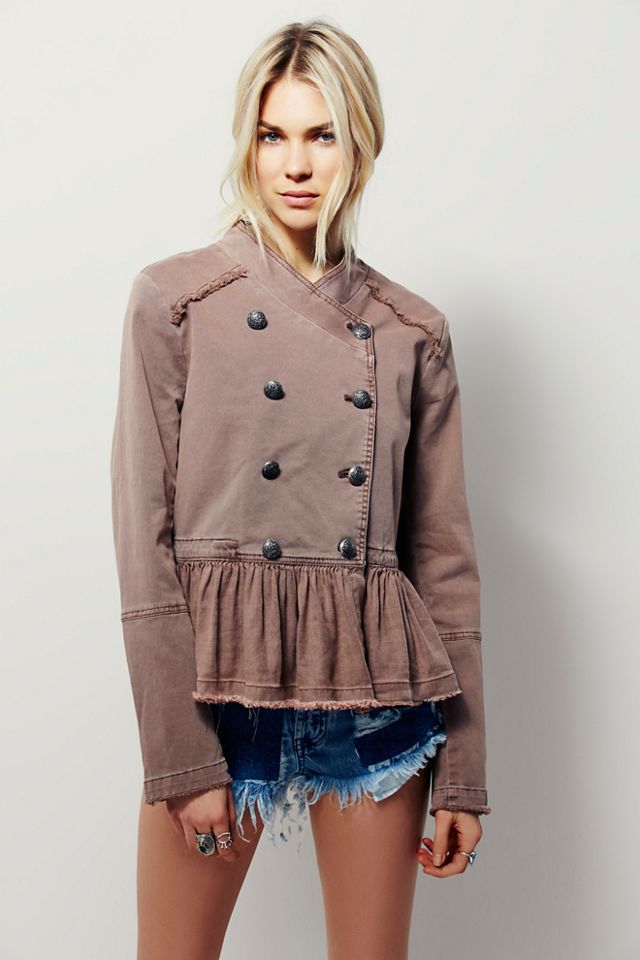 Flared Hem Military Jacket #2