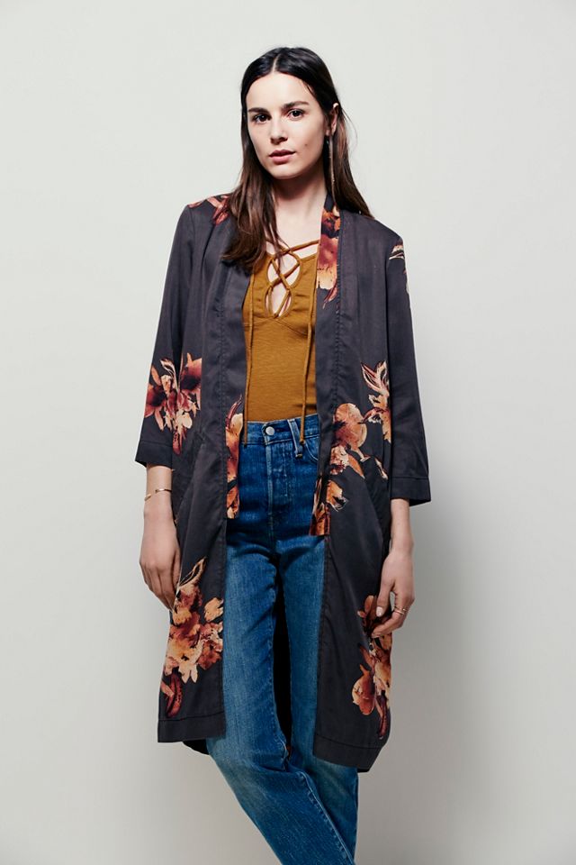 Printed Slim Kimono