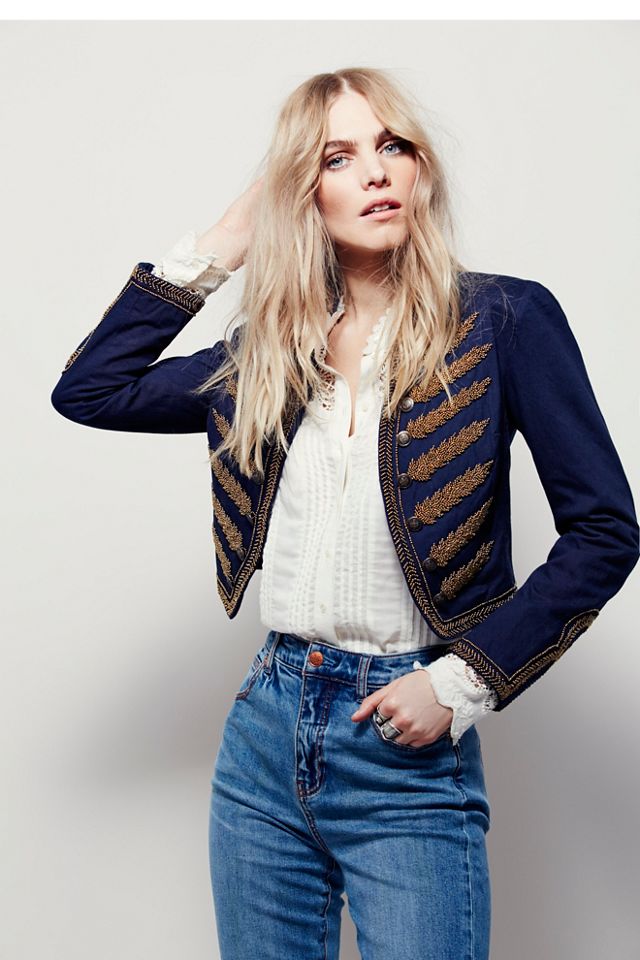 Free people embellished outlet jacket