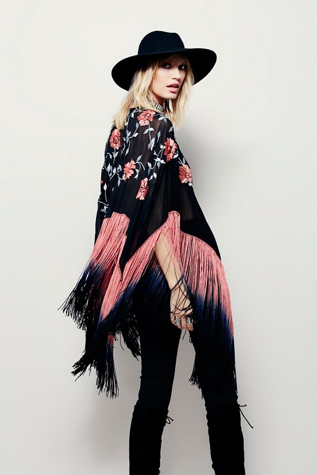 Cosmic Love Ombre Fringe Shawl #1