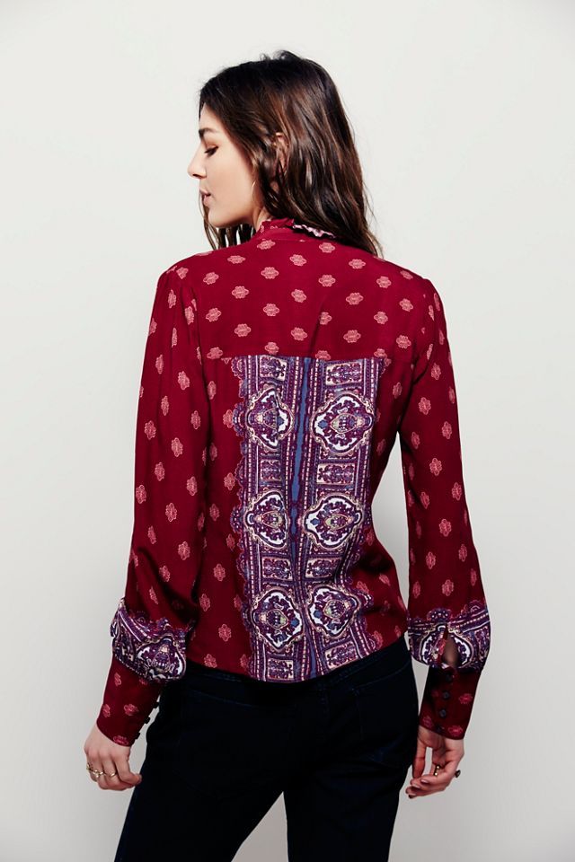 Wishing Well Border Print Buttondown #2