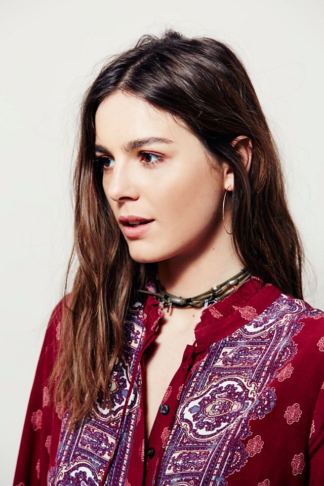 Wishing Well Border Print Buttondown #3