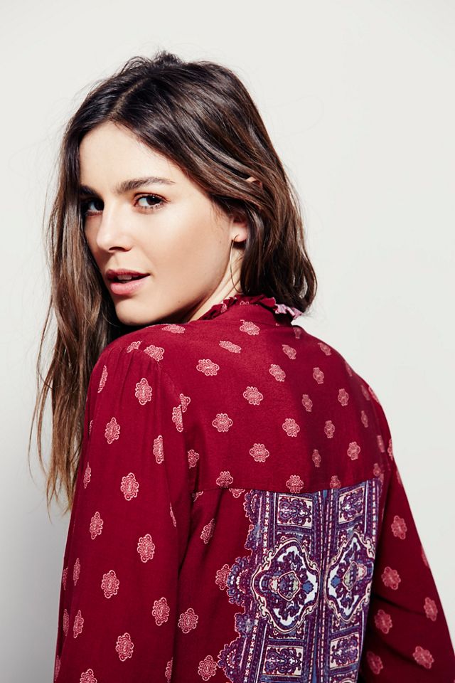 Wishing Well Border Print Buttondown #4