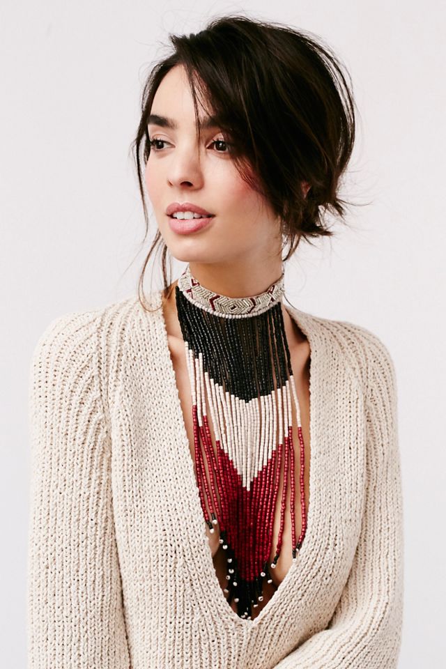 Center Stage Fringe Choker #1