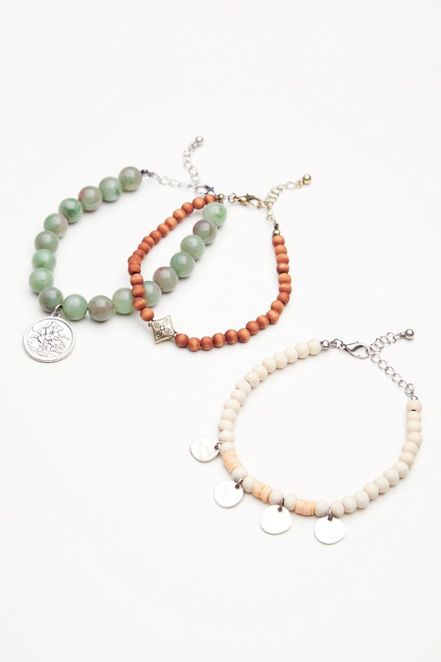 Sandbar Beaded Anklet Set