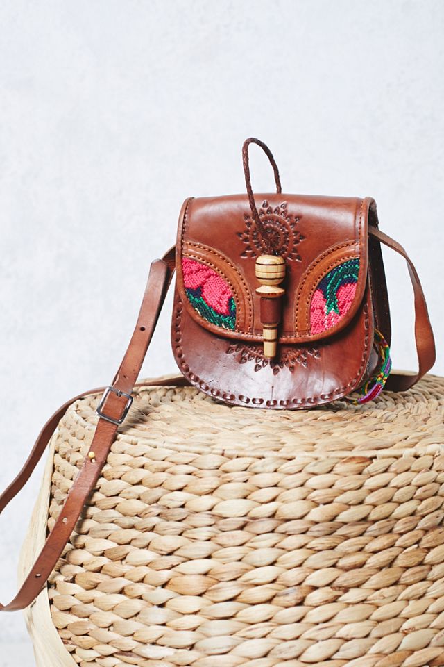 Flora Tooled Saddle Bag