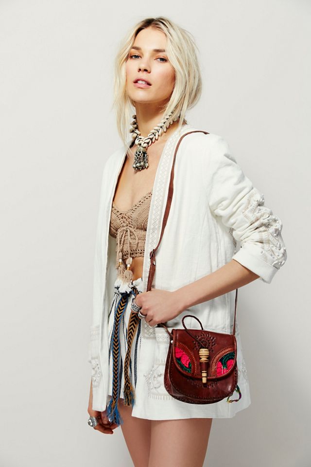 Flora Tooled Saddle Bag #5