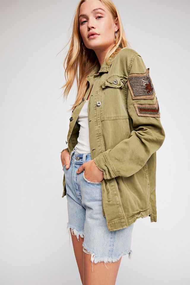 Free people 2024 green coat