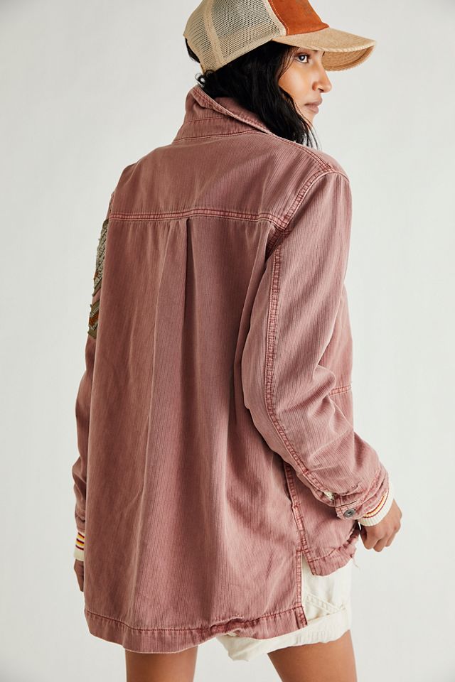 Free People + Louie Embellished Bomber Jacket