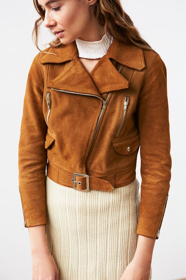 Tan Suede Moto Jacket - LIFE WITH JAZZ