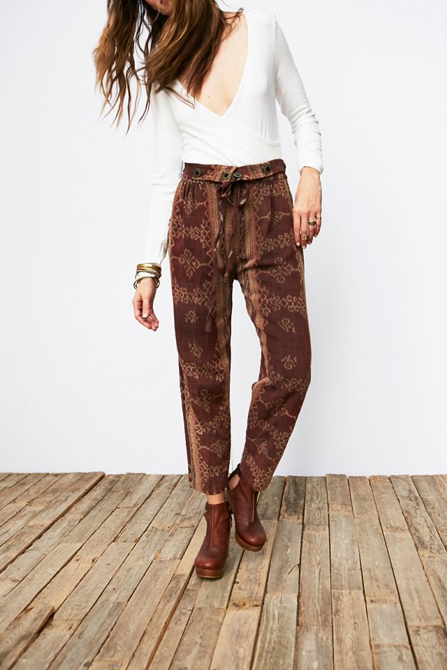 Vintage Tapestry Harem Pants Free People