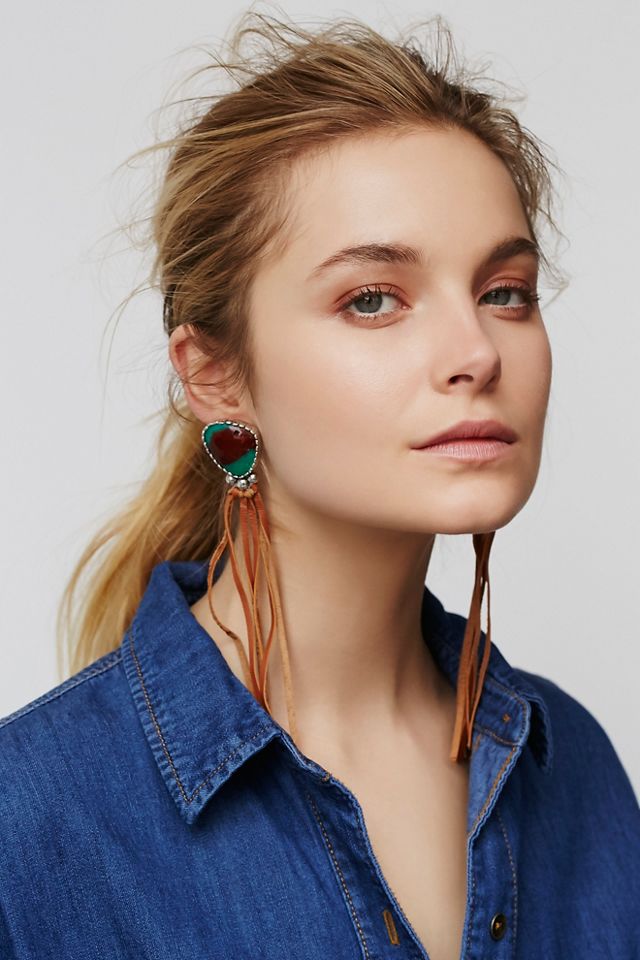 Calm Rivers Fringe Earrings #1