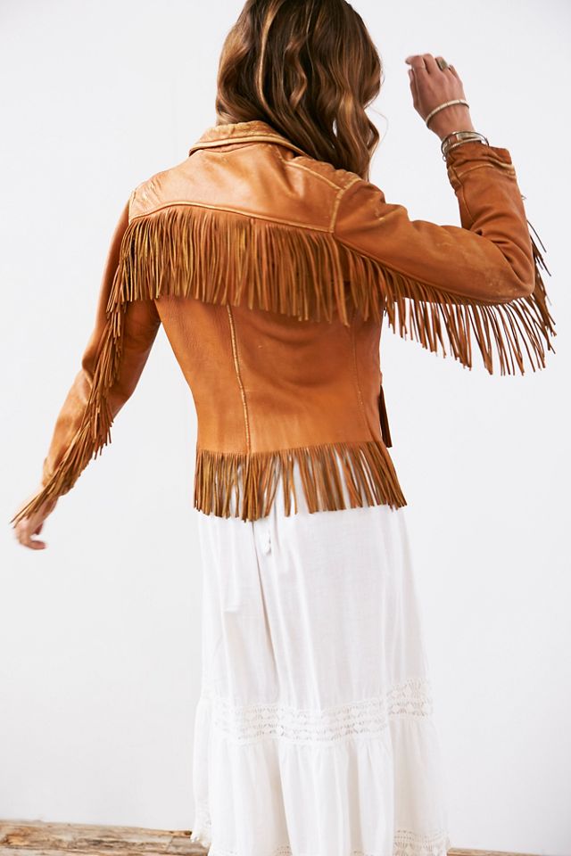 Vintage Leather Fringe Jacket | Free People
