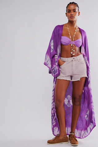 Spellbound Tie Dye Robe Top by Free People in Purple