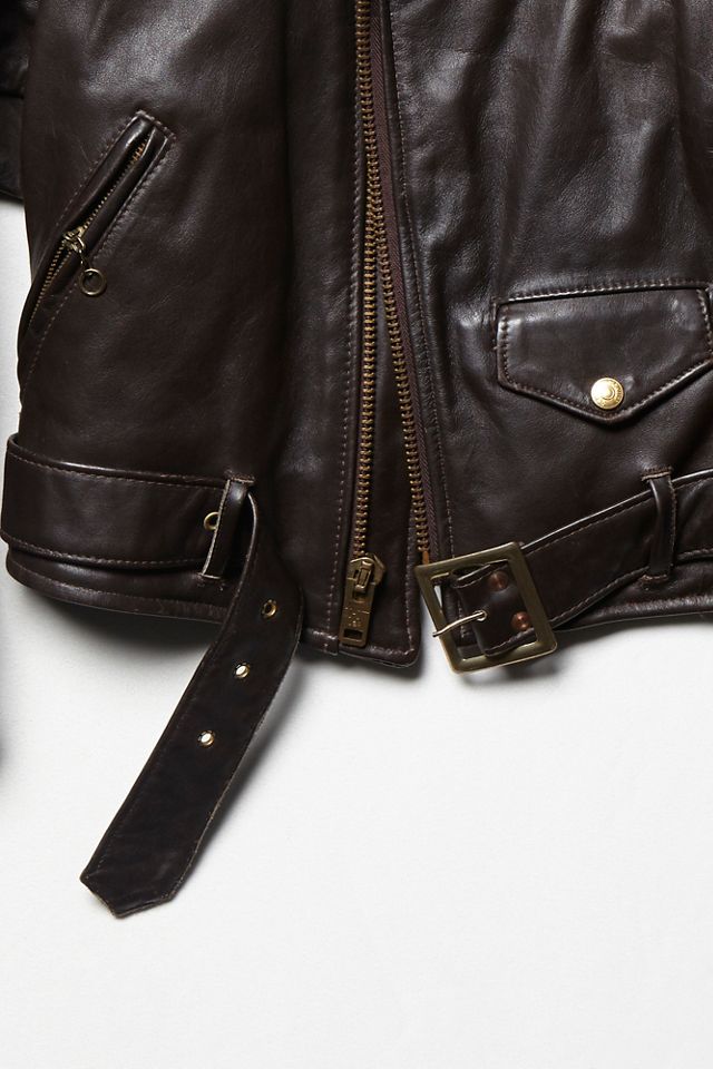 Vintage Leather Moto Jacket #5