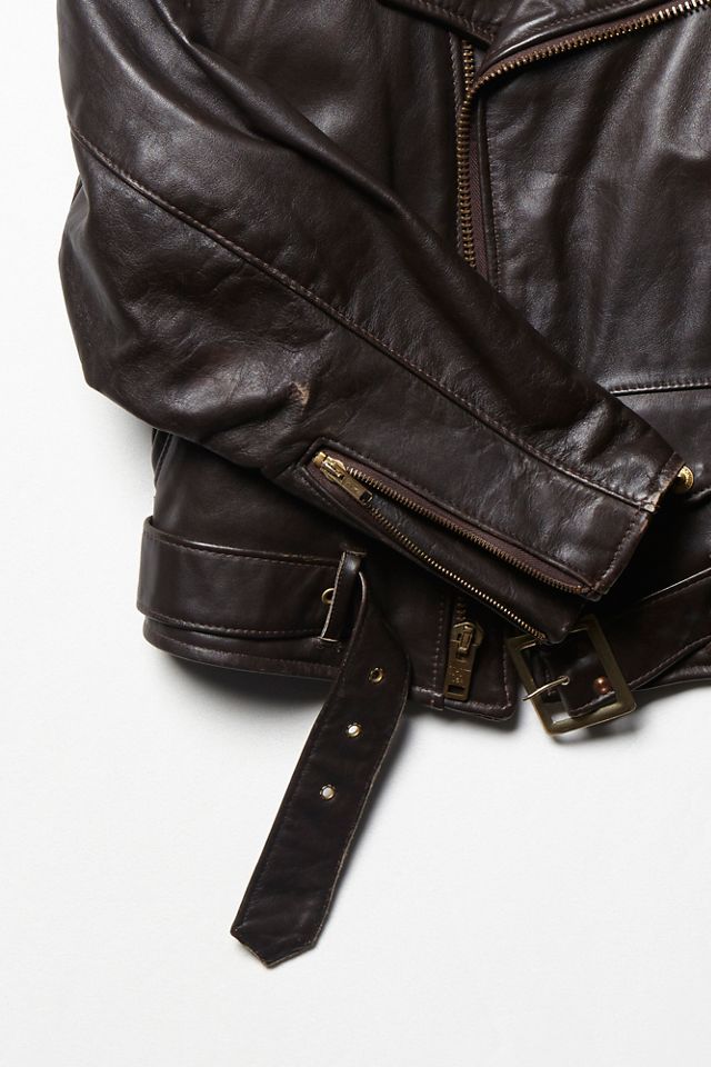 Vintage Leather Moto Jacket #6