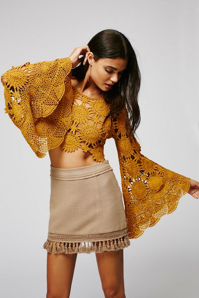 Free people cheap crochet top