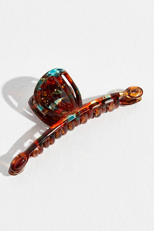 Fine Hair Claw by Medusa's Heirlooms at Free People in Turquoise Tortoise