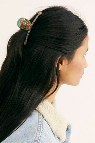 Fine Hair Claw at Free People in Turquoise