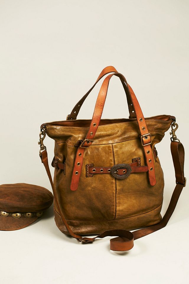 Marsala Distressed Tote #1
