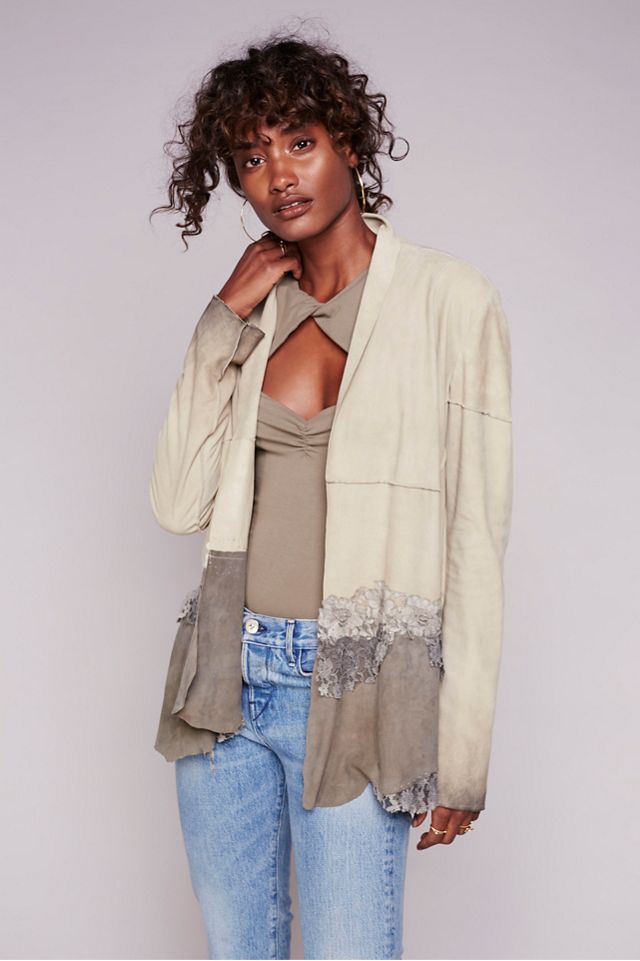 Floral Lace Suede Jacket | Free People UK