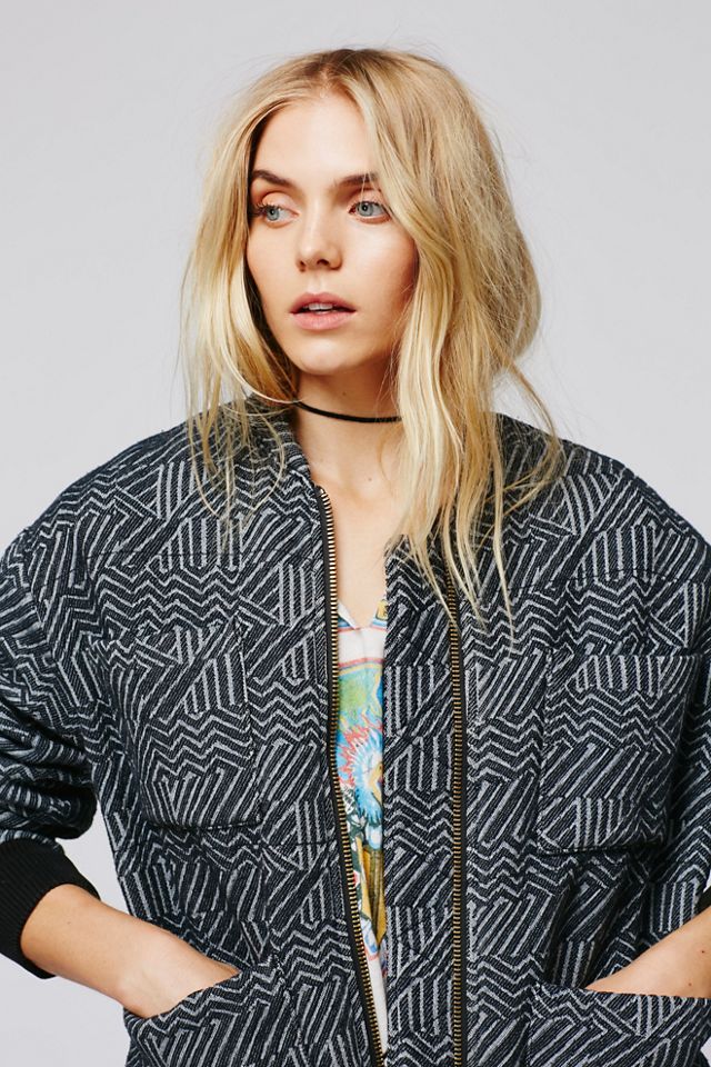 Geo Quilted Bomber #4